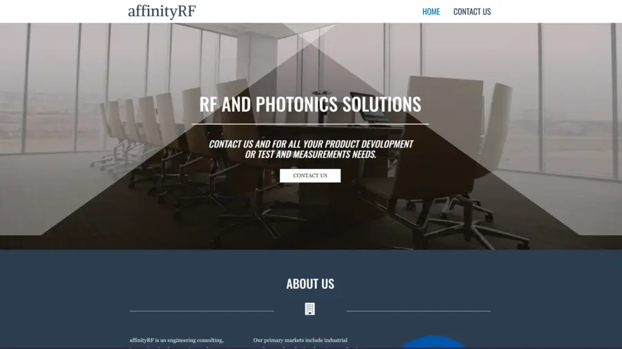 affinityRF.com Homepage Screenshot